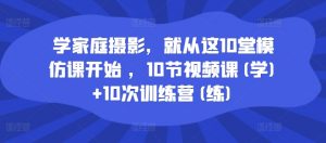学家庭摄影,就从这10堂模仿课开始 ,10节视频课(学)+10次训练营(练)-聚富社