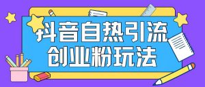 抖音引流创业粉自热玩法日引200+精准粉-聚富社