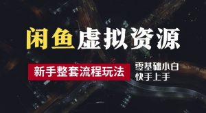2024最新闲鱼虚拟资源玩法,养号到出单整套流程,多管道收益,每天2小时月收入过万【揭秘】-聚富社
