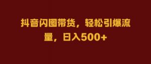 抖音闪图带货,轻松引爆流量,日入几张【揭秘】-聚富社
