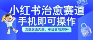 小红书治愈视频赛道,手机即可操作,流量超级火爆,单日变现300+【揭秘】-聚富社