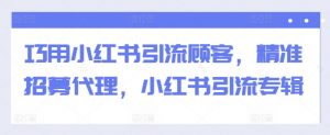 巧用小红书引流顾客,精准招募代理,小红书引流专辑-聚富社