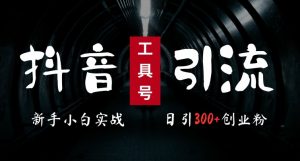 2024最新抖音工具号引流玩法,高效日引300+创业粉,当天变现5k,小白也可成为实战高手-聚富社