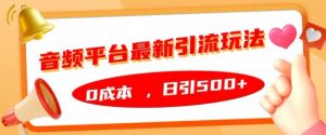 音频平台最新引流玩法,0成本,日引500+【揭秘】-聚富社
