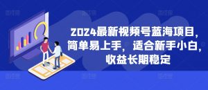 2024最新视频号蓝海项目,简单易上手,适合新手小白,收益长期稳定-聚富社