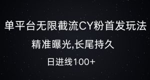 单平台无限截流创业粉首发玩法,精准曝光,长尾持久,日引流100+【揭秘】-聚富社