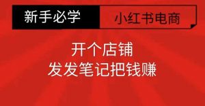 小红书零食共创【新手易上手】开个店铺,发发笔记把钱赚-聚富社