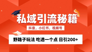 私域流量的精准化获客方法 野路子玩法 吃透一个点 日引200+ 【揭秘】-聚富社
