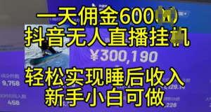 2024年11月抖音无人直播带货挂JI,小白的梦想之路,全天24小时收益不间断实现真正管道收益【揭秘】-聚富社