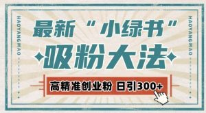 最新自动化“吸粉术”,小绿书激活私域流量,每日轻松吸引300+高质精准粉!-聚富社