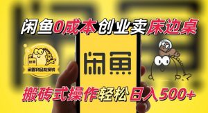 闲鱼一个被忽略的电商赛道,0成本卖床边桌,纯小白搬砖式操作轻松日入5张【揭秘】-聚富社
