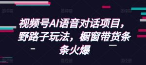 视频号AI语音对话项目,野路子玩法,橱窗带货条条火爆-聚富社