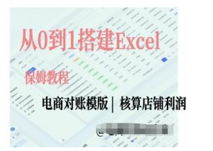 电商对账实操课从0到1搭建Excel电商对账模版-聚富社
