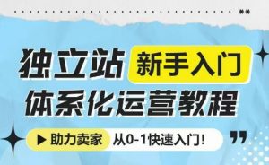 独立站新手入门体系化运营教程,助力独立站卖家从0-1快速入门!-聚富社