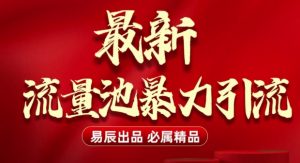 最新“流量池”无门槛暴力引流(全网首发)日引500+-聚富社