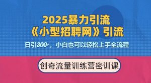 2025最新暴力引流方法,招聘平台一天引流300+,日变现多张,专业人士力荐-聚富社