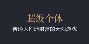 超级个体:2024-2025翻盘指南,普通人创造财富的无限游戏-聚富社