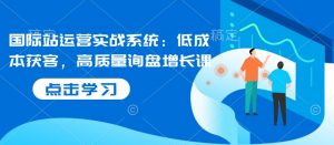 国际站运营实战系统:低成本获客,高质量询盘增长课-聚富社