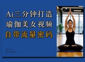 Ai3分钟打造瑜伽美女视频,自带流量密码-聚富社