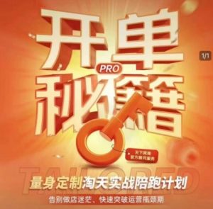 淘宝开单秘籍PRO,量身定制淘天实战陪跑计划,告别做店迷茫、快速突破运营瓶颈期-聚富社