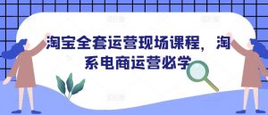 淘宝全套运营现场课程,淘系电商运营必学-聚富社