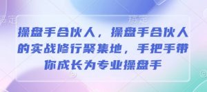 操盘手合伙人,操盘手合伙人的实战修行聚集地,手把手带你成长为专业操盘手-聚富社