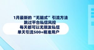1月最新的无脑式引流方法,跳过平台私信风控,每天都可以无限发私信,单天引流500+精准用户-聚富社