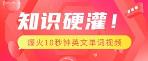 知识硬灌,1分钟教会你,利用AI制作爆火10秒钟记一个英文单词视频-聚富社