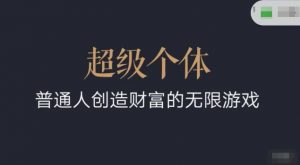 超级个体2024-2025翻盘指南,普通人创造财富的无限游戏-聚富社
