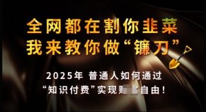 知识付费如何做到月入过W+,2025我来教你做“镰刀”【揭秘】-聚富社