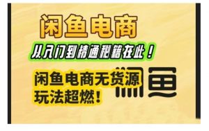 闲鱼电商实战课,从入门到精通秘籍在此,闲鱼电商无货源玩法超燃!-聚富社