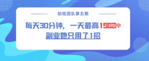 副业她只用了1招,每天30分钟,无脑二创,一天最高1.5k-聚富社