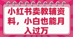小红书卖教辅资料,0 成本,纯利润,售后成本极低,小白也能月入过W-聚富社