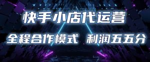 快手小店代运营 限时托管计划 合作模式 利润五五分成【揭秘】-聚富社