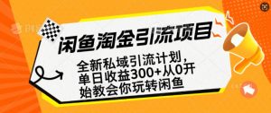 闲鱼淘金私域引流计划,从0开始玩转闲鱼,副业也可以挣到全职的工资-聚富社