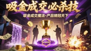 吸金成交必杀技,吸金成交魔法-产品销冠天下-聚富社