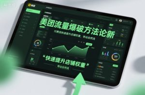 美团流量爆破方法论,付费流快速提升店铺权重,带动自然流-聚富社