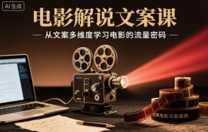 电影解说文案课,从文案多维度学习电影的流量密码-聚富社
