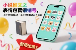 小说推文之表情包营销号,这个傻瓜式玩法,新手也能快速起号出单-聚富社