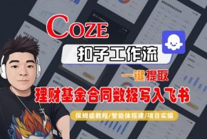 Coze扣子智能体工作流一键提取理财基金合同数据写入飞书,全流程保姆级教学-聚富社