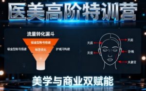 0-1000W医美高阶特训营课程,美学与商业双赋能-聚富社