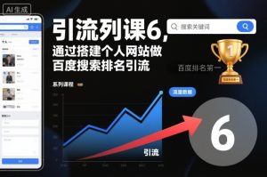 引流系列课6，通过搭建个人网站做百度搜索排名引流-聚富社