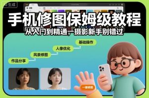 手机修图保姆级教程,从入门到精通,摄影新手别错过-聚富社