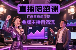 直播陪跑课,金牌主播自然流打爆直播间,复制高变现玩法-聚富社