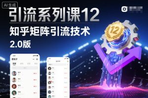 引流系列课12：知乎矩阵引流技术2.0版-聚富社