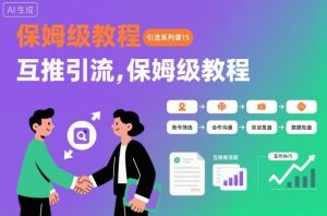 引流系列课15:互推引流,保姆级教程【文档】-聚富社