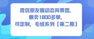 微信朋友圈动态背景图，爆卖1800多单，可定制，毛绒系列【第二期】-聚富社