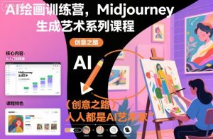 AI绘画训练营，Midjourney生成艺术系列课程，人人都是AI艺术家-聚富社