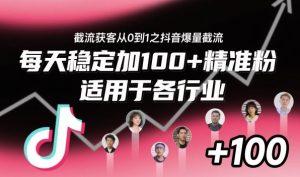 ‌​⁢⁡​⁤​⁡⁡‌‌⁤⁤​‍‬‬⁡⁡​‍⁢‍⁢​​⁢‌⁣⁢​⁣⁢⁣‬​‌​‬⁤‌‌⁡‍​⁤截流获客从0到1之抖音爆量截流，每天稳定加100+精准粉，适用于各行业-聚富社