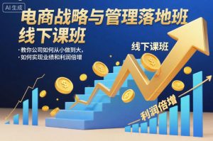 电商战略与管理落地班线下课，教你公司如何从小做到大，如何实现业绩和利润倍增【录音】-聚富社